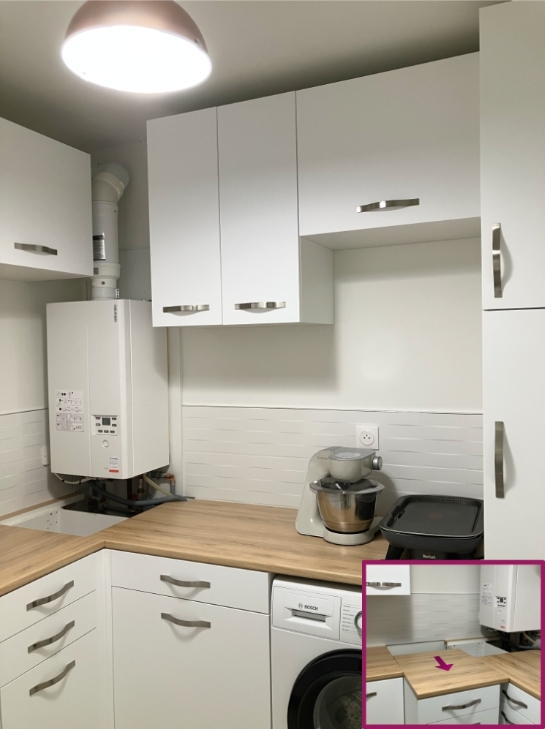 Cellier avec accès chaudière